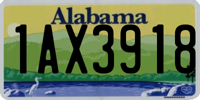 AL license plate 1AX3918
