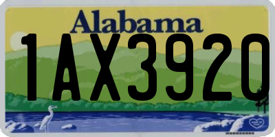 AL license plate 1AX3920