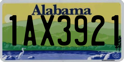 AL license plate 1AX3921