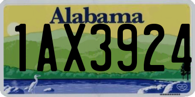 AL license plate 1AX3924
