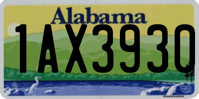 AL license plate 1AX3930