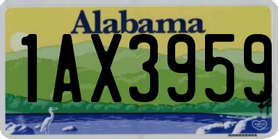 AL license plate 1AX3959