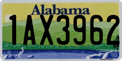 AL license plate 1AX3962