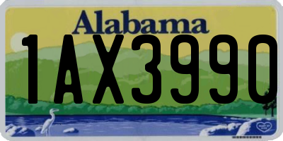 AL license plate 1AX3990