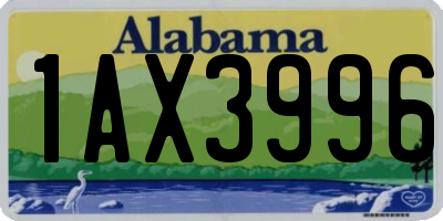 AL license plate 1AX3996