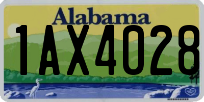 AL license plate 1AX4028