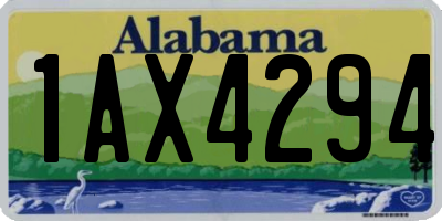 AL license plate 1AX4294