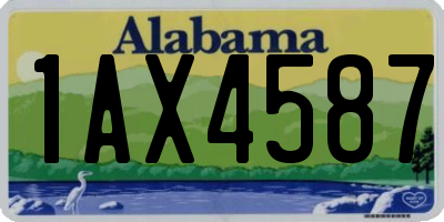 AL license plate 1AX4587
