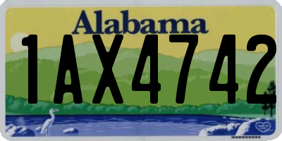 AL license plate 1AX4742