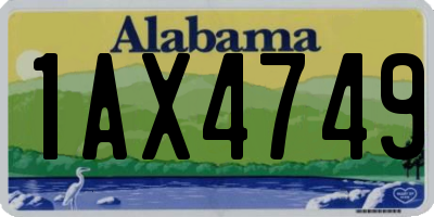 AL license plate 1AX4749