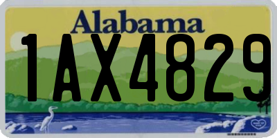 AL license plate 1AX4829