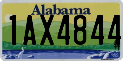 AL license plate 1AX4844