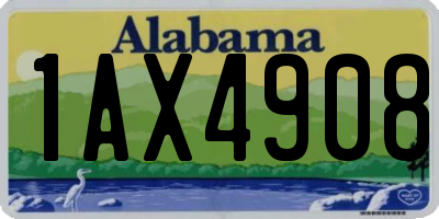 AL license plate 1AX4908