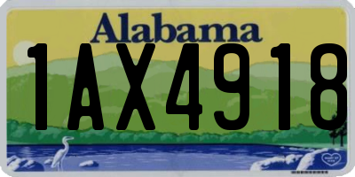 AL license plate 1AX4918