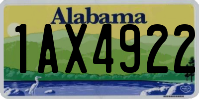 AL license plate 1AX4922