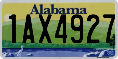 AL license plate 1AX4927