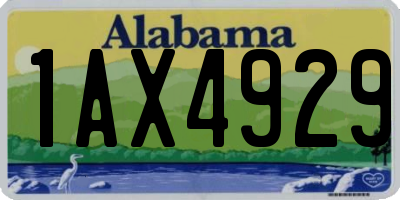 AL license plate 1AX4929