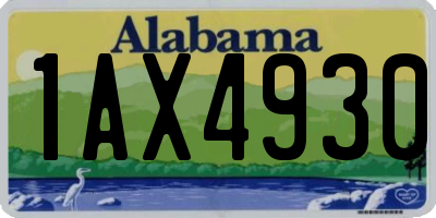 AL license plate 1AX4930