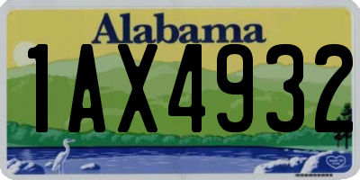 AL license plate 1AX4932