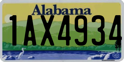 AL license plate 1AX4934