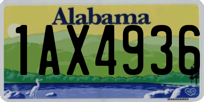 AL license plate 1AX4936