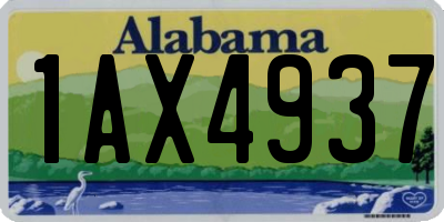 AL license plate 1AX4937