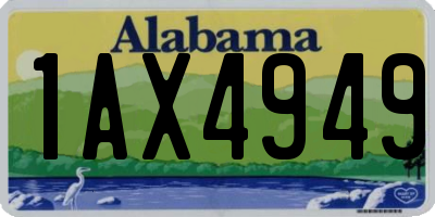 AL license plate 1AX4949