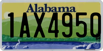 AL license plate 1AX4950