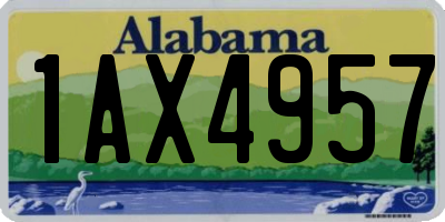 AL license plate 1AX4957