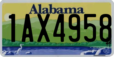 AL license plate 1AX4958