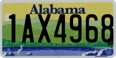 AL license plate 1AX4968