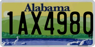 AL license plate 1AX4980