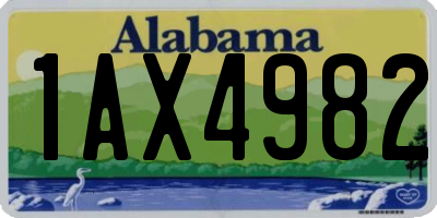 AL license plate 1AX4982