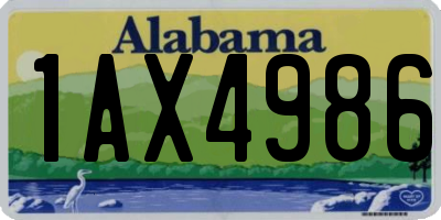 AL license plate 1AX4986