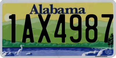 AL license plate 1AX4987