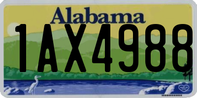 AL license plate 1AX4988