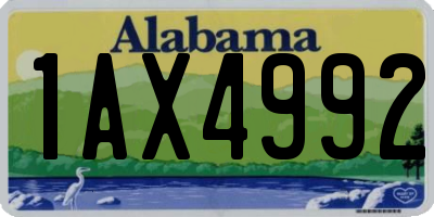 AL license plate 1AX4992