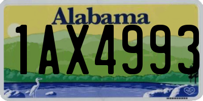 AL license plate 1AX4993