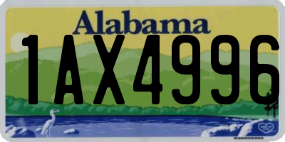 AL license plate 1AX4996