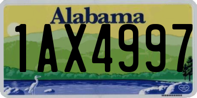 AL license plate 1AX4997