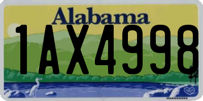 AL license plate 1AX4998