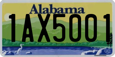 AL license plate 1AX5001