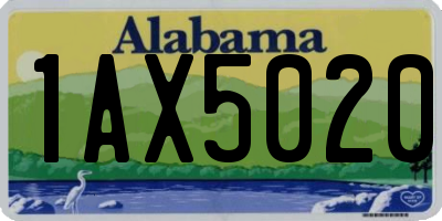 AL license plate 1AX5020