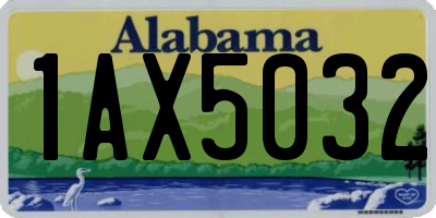 AL license plate 1AX5032
