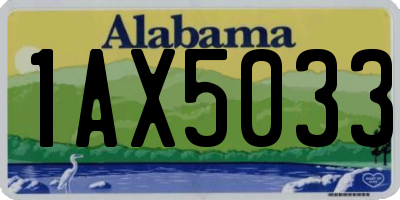 AL license plate 1AX5033
