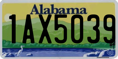 AL license plate 1AX5039