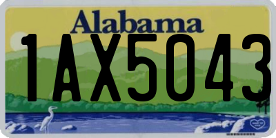 AL license plate 1AX5043