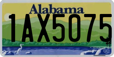 AL license plate 1AX5075