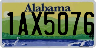 AL license plate 1AX5076