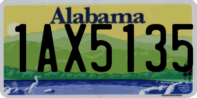 AL license plate 1AX5135